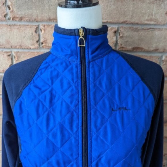 Ralph Lauren blue quilted athletic zip jacket - Picture 3 of 5